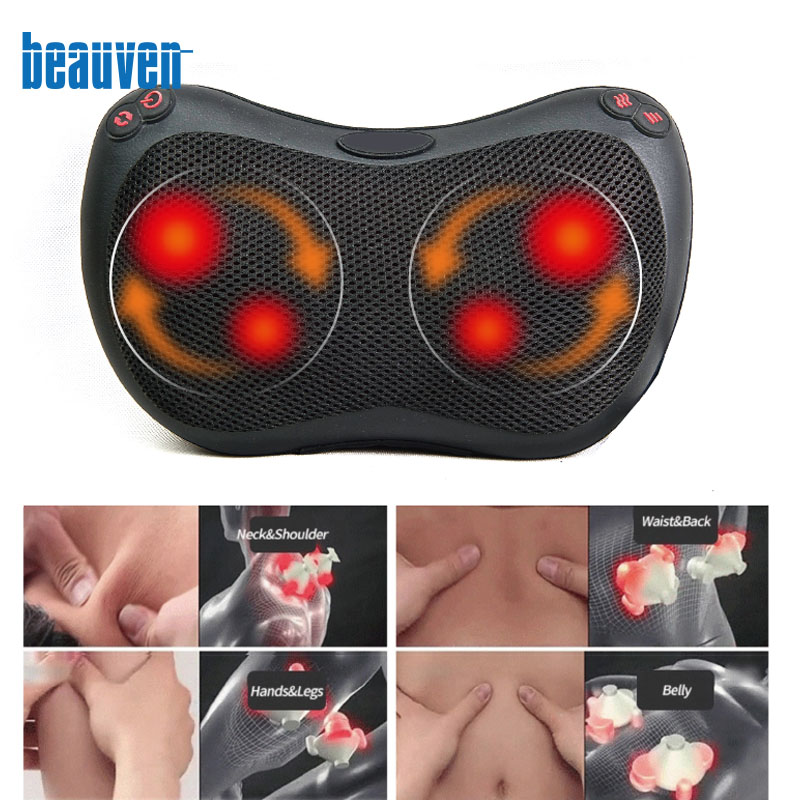 Shiatsu Neck and Back Massager with Soothing Heat for Shoulder Leg Body Muscle Pain Relief for Home Office and Car Use