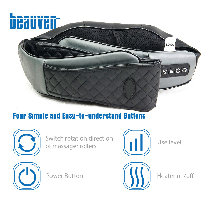 Electric Shiatsu Back Neck and Shoulder Massager Foor Massager for Office Home and Car Use