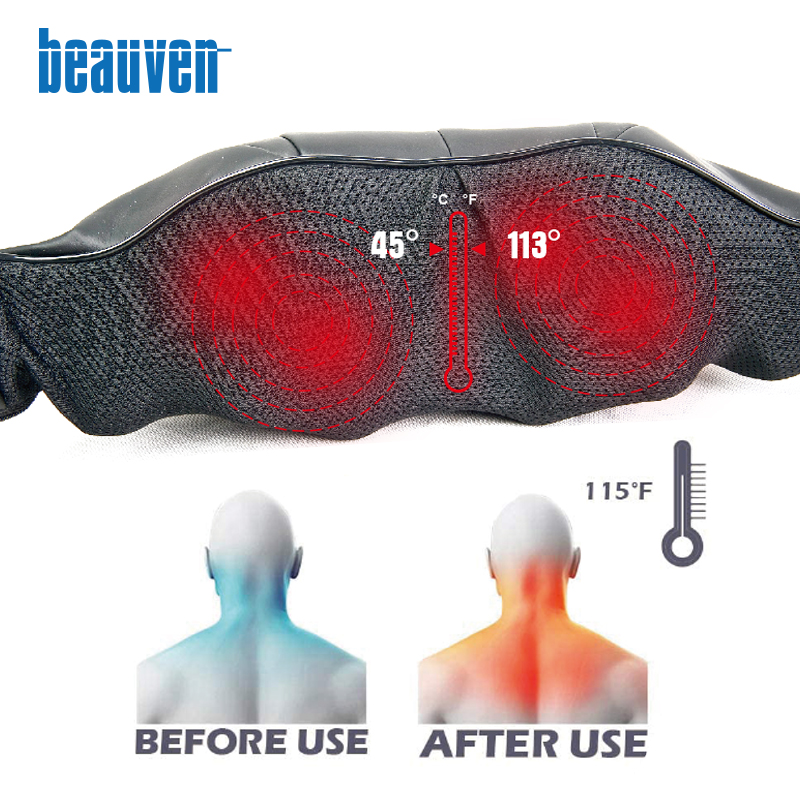 Electric Shiatsu Back Neck and Shoulder Massager Foor Massager for Office Home and Car Use