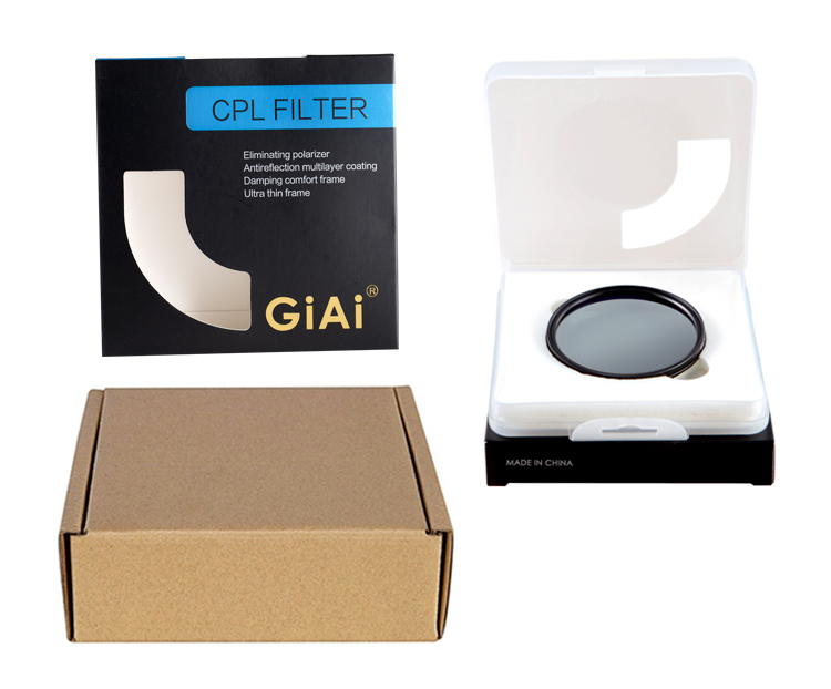 GiAi 55mm Nano Coated Circular Polarizer Filter Camera CPL Filter