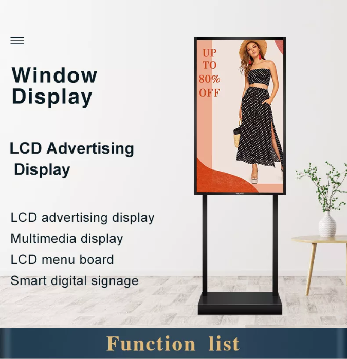 32434955 indoor multiscreen automatic poster video window LCD display digital signage