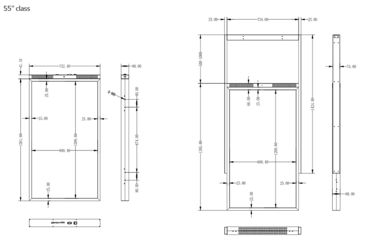 32434955inch semioutdoor digital signage kiosk doublesided window advertising machine