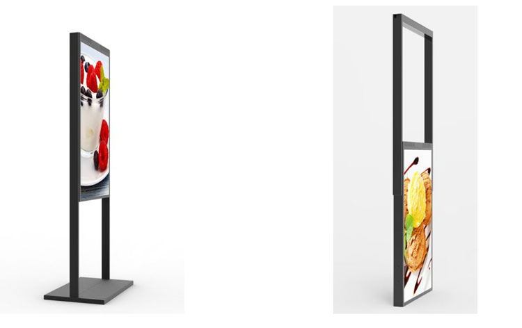 32434955inch semioutdoor digital signage kiosk doublesided window advertising machine