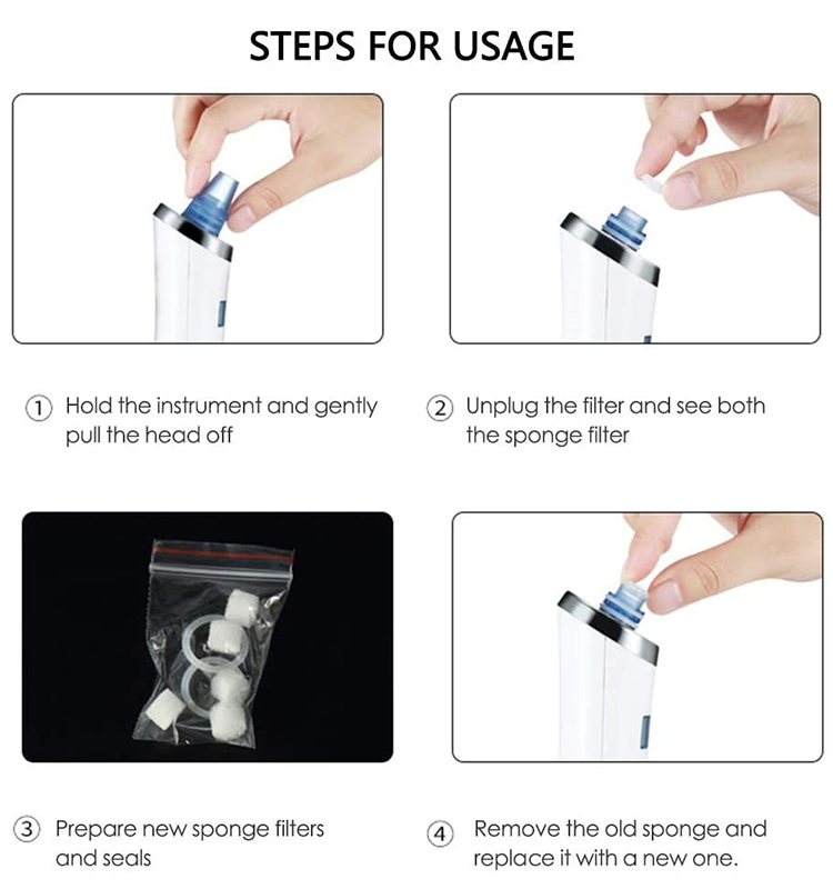 Blackhead Pore Vacuum Cleaner Remover 2021 Upgraded Facial Pore Cleaner Electric USB Rechargeable Acne Comedone