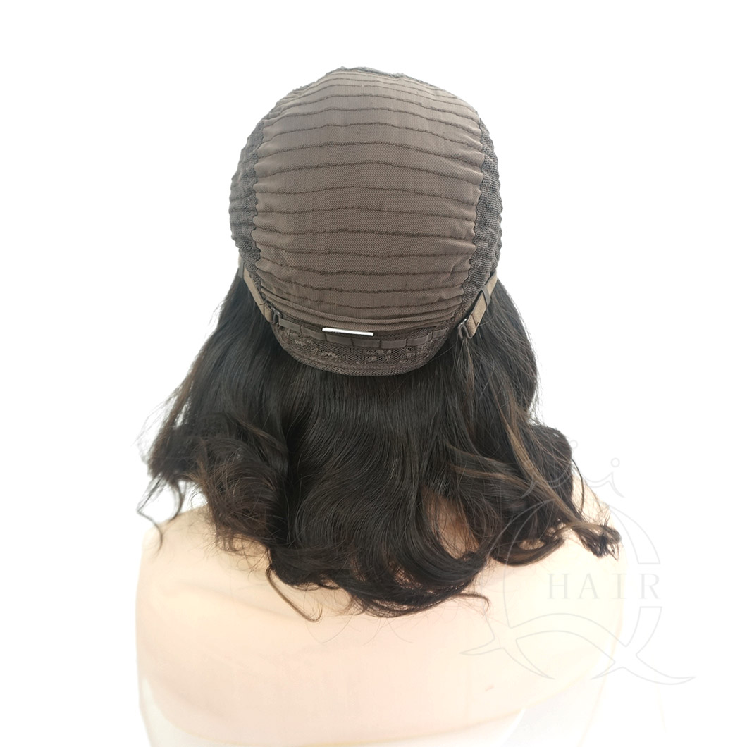 A16 inches color 26 highlight heavy density silk top jewish wig one time wave virgin hair wig