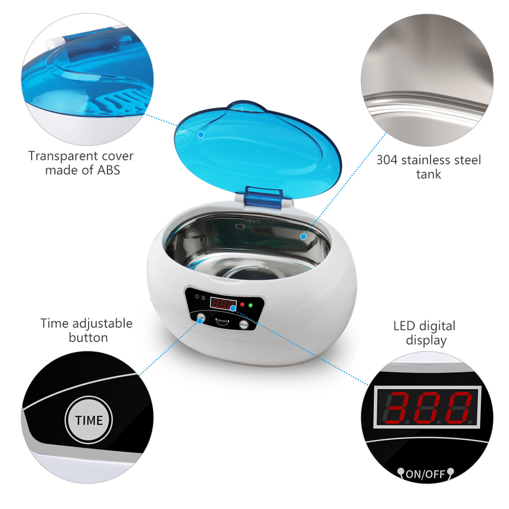 Skymen 06L Jewelry Watch Glasses Ultrasonic Cleaner JP890