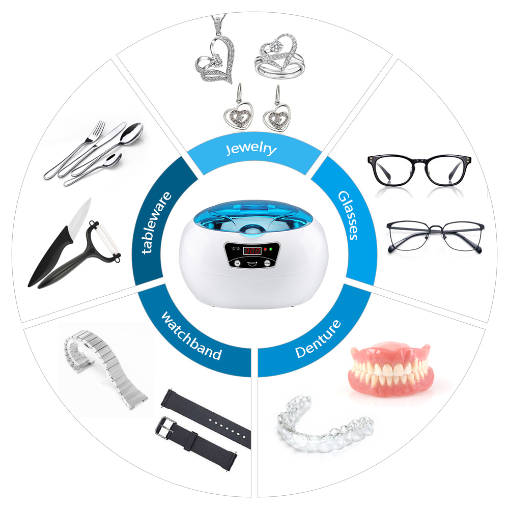 Skymen 06L Jewelry Watch Glasses Ultrasonic Cleaner JP890