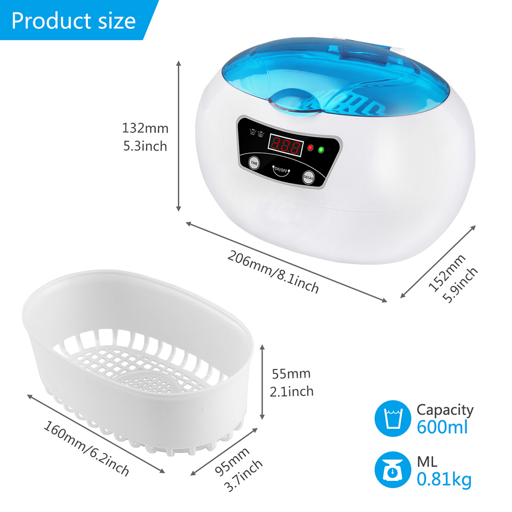 Skymen 06L Jewelry Watch Glasses Ultrasonic Cleaner JP890
