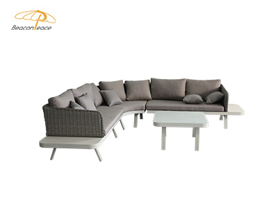 modern outdoor rattan weaving aluminum frame garden patio sofa sets