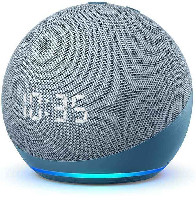 Echo Dot 4th generation Smart speaker with clock and Alexa Twilight Blue