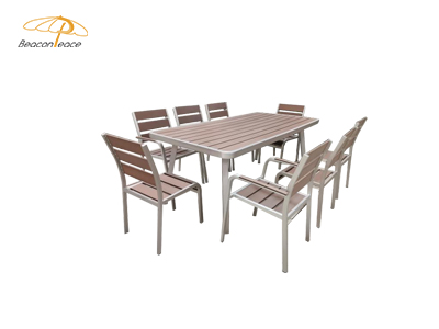 factory wholesale price outdoor garden dining furniture aluminum frame waterproof table chair sets