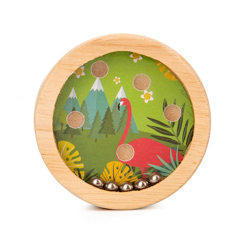 Kids Wooden Toys Palm Balance Game Childrens Ball Walking Cartoon Maze Educational Toy Parentchild Battle Palm Party T