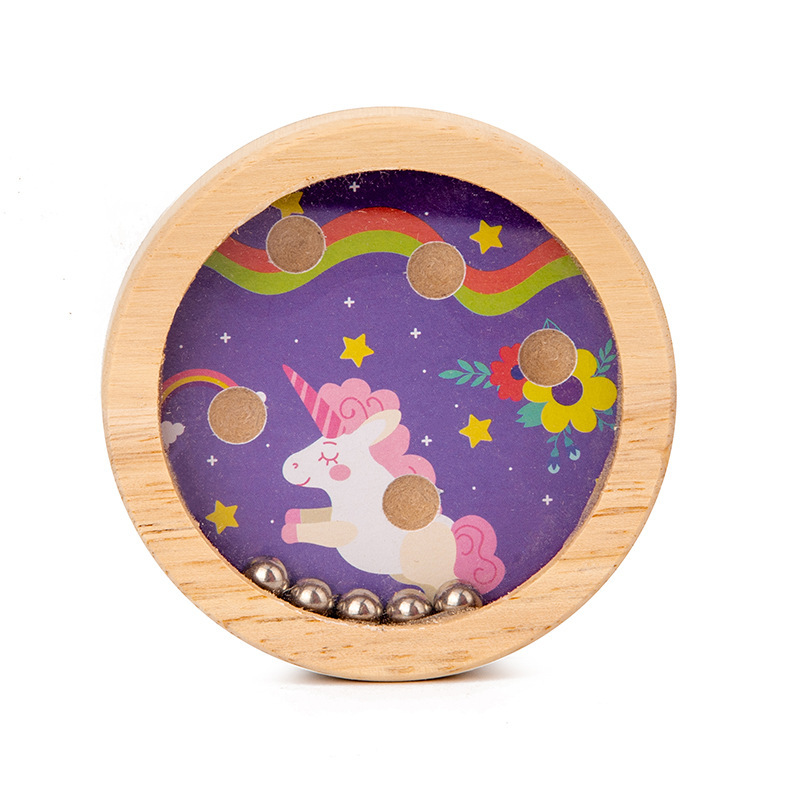 Kids Wooden Toys Palm Balance Game Childrens Ball Walking Cartoon Maze Educational Toy Parentchild Battle Palm Party T