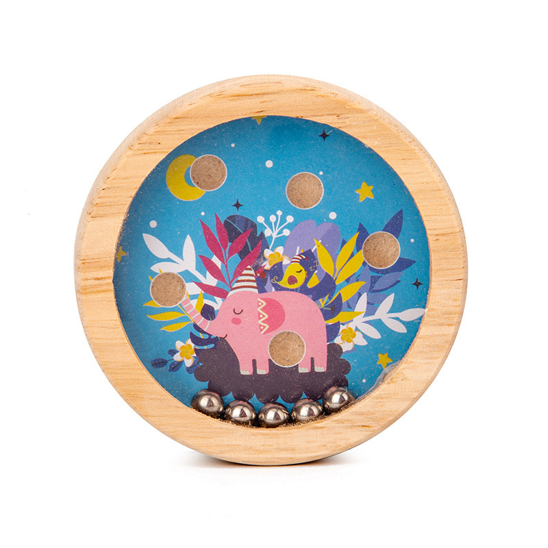 Kids Wooden Toys Palm Balance Game Childrens Ball Walking Cartoon Maze Educational Toy Parentchild Battle Palm Party T