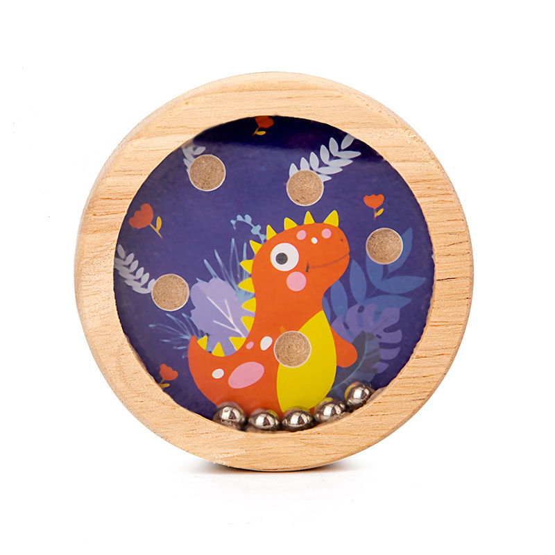 Kids Wooden Toys Palm Balance Game Childrens Ball Walking Cartoon Maze Educational Toy Parentchild Battle Palm Party T