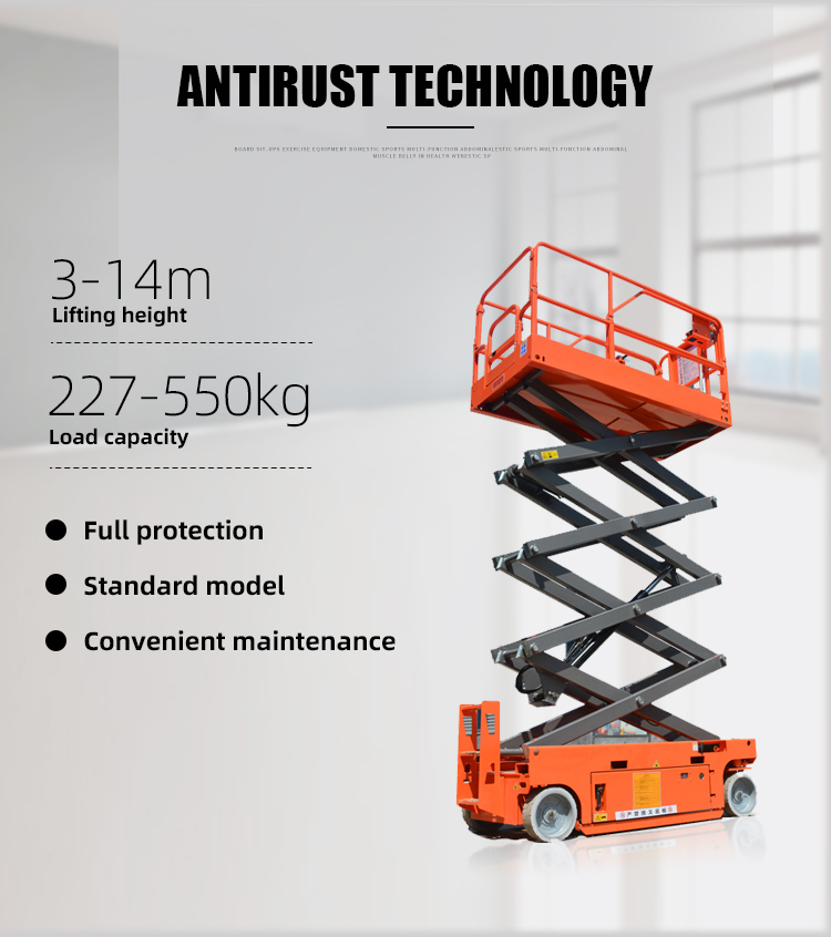Mini Mobile Self Propelled Hydraulic Lift Table Small Used Battery Aerial Working Platform Electric scissor lift