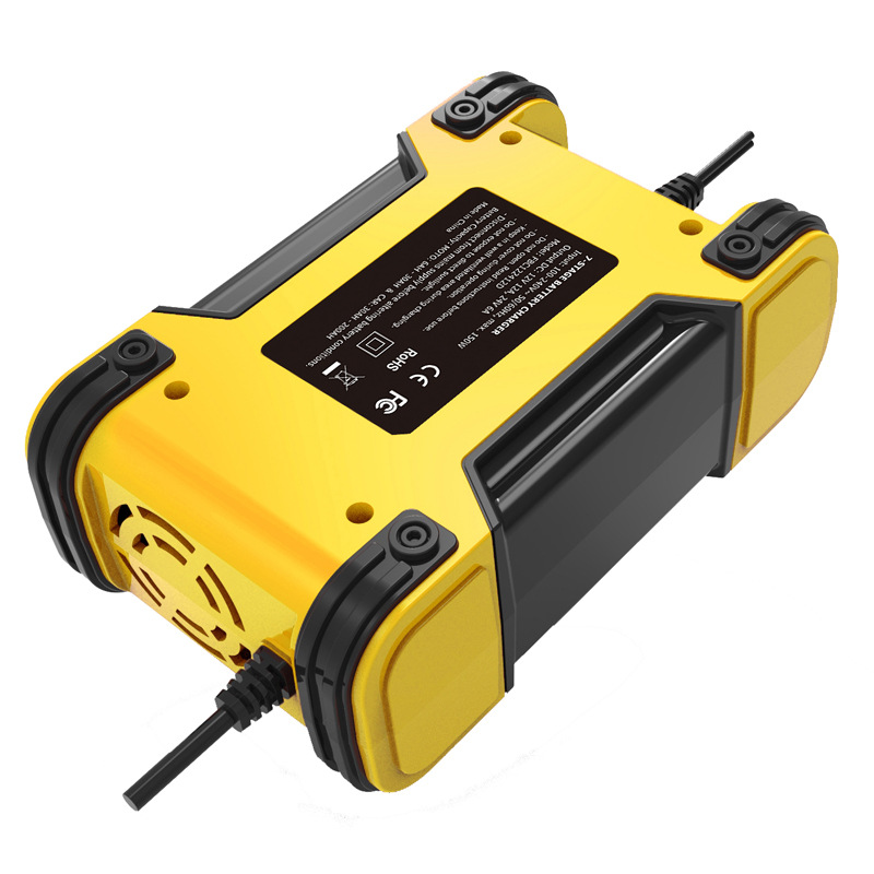 FOXSUR 12V24V 12A Touch Screen Pulse Repair LCD Fast Power Charging Wet Dry Lead Acid Digital LCD Car battery charger