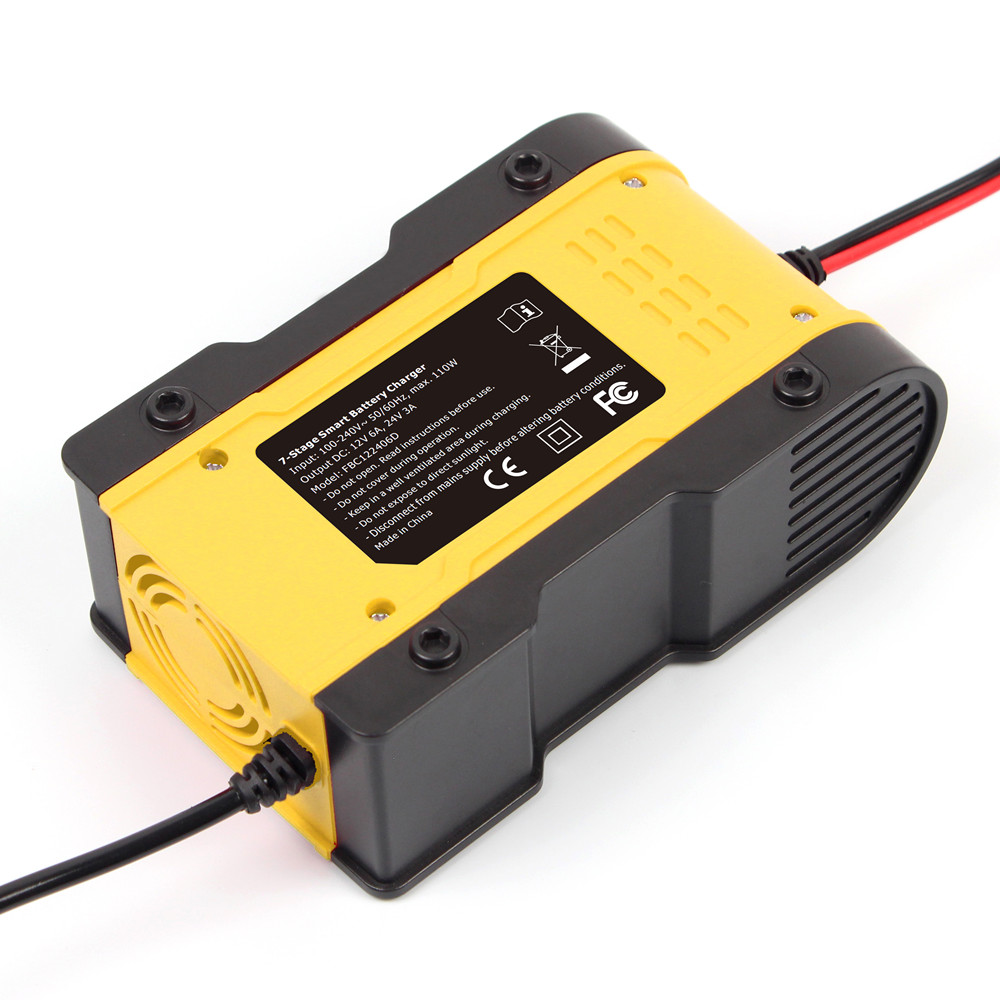FOXSUR Car Battery Charger 12V 24V Battery Charger Maintainer for AGM GEL WET Lithium LiFePO4