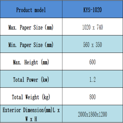 KYS Series Automatic Sheet Stacker