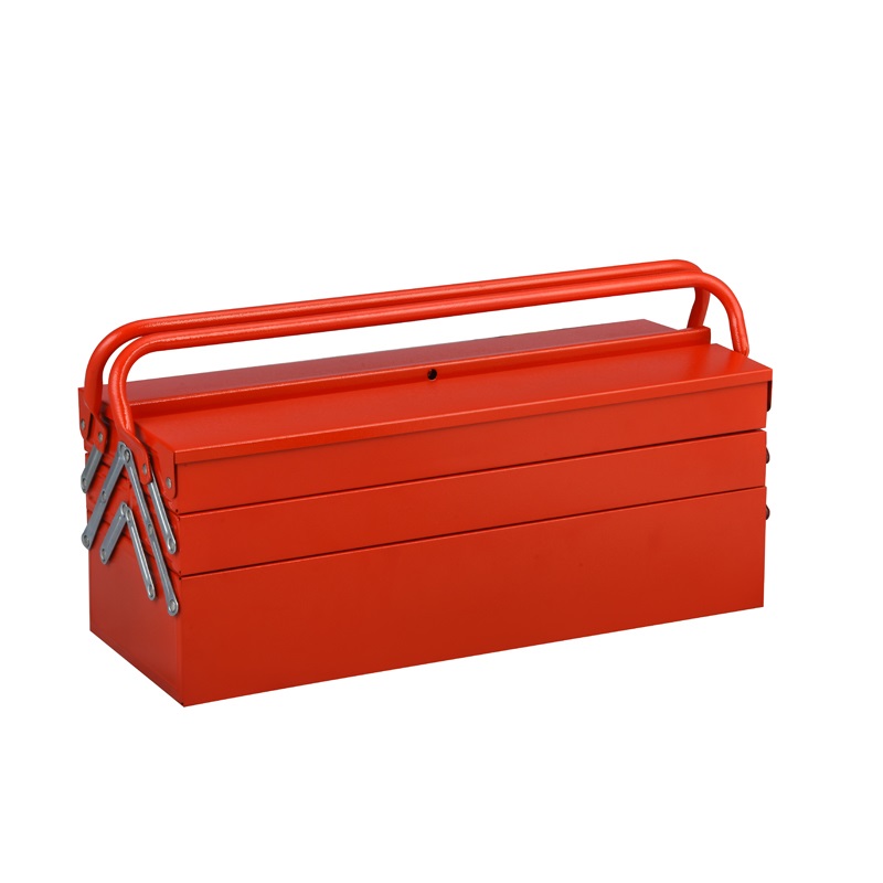 21 Heavy Duty Metal Cantilever Tool box Workshop 3 Tier 5 Tray Toolchest Storage With Two Handles