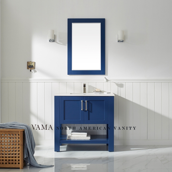 Vama 36 Inch Cheap Waterproof Floor Stand Bathroom Cabinet Bathroom Vanity 784036
