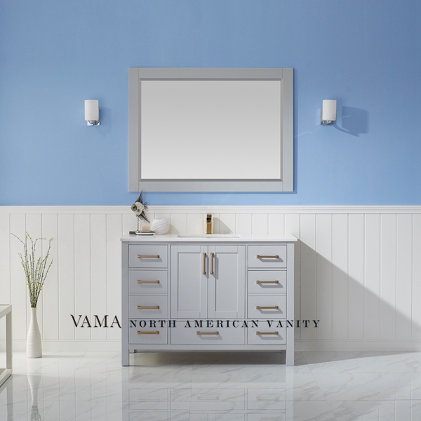 Vama 48 Inch Allan Roth Solid Wood Bathroom Cabinet Bathroom Vanity 785048