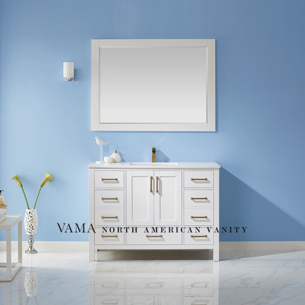 Vama 48 Inch Allan Roth Solid Wood Bathroom Cabinet Bathroom Vanity 785048