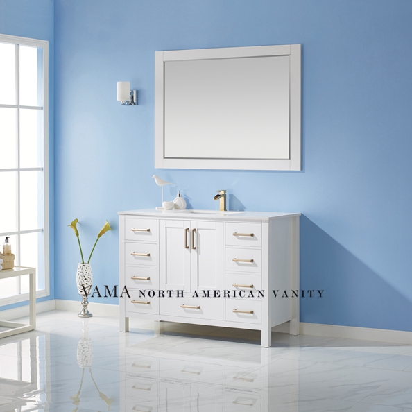 Vama 48 Inch Allan Roth Solid Wood Bathroom Cabinet Bathroom Vanity 785048