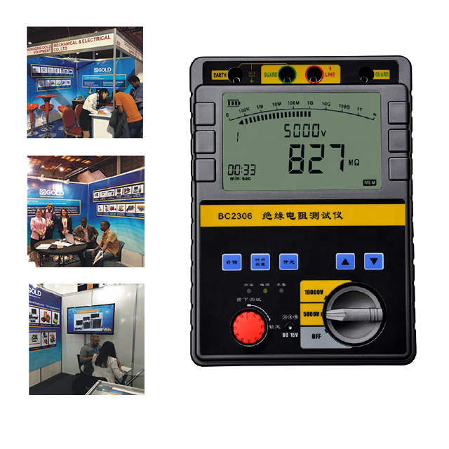 AC Voltage Measurement Earth Resistance Tester Leakage Current Auto Range Clamp Meter With Analog Bar Display Test