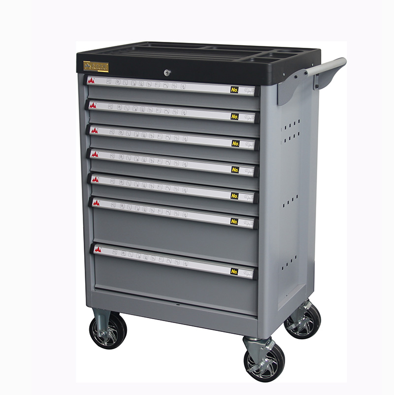 PRO 7Drawer Tool Chest Trolley Box Ball Bearing Slides Keyed Locking System 26 Wide