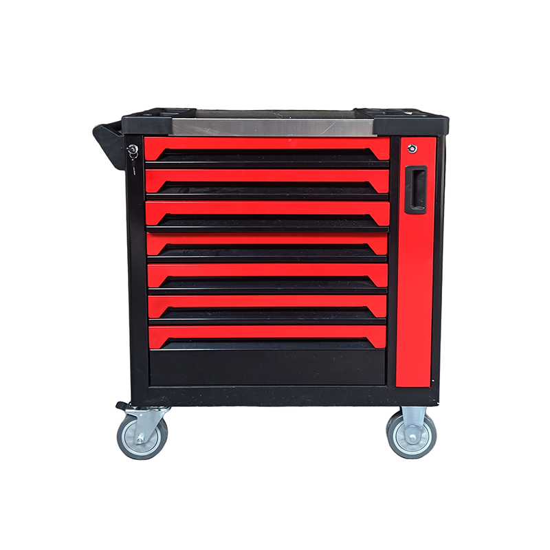 7 Drawers Rolling Tool Box Cabinet Chest Storage With Wheels And Stainless Steel Top For Tool Storage