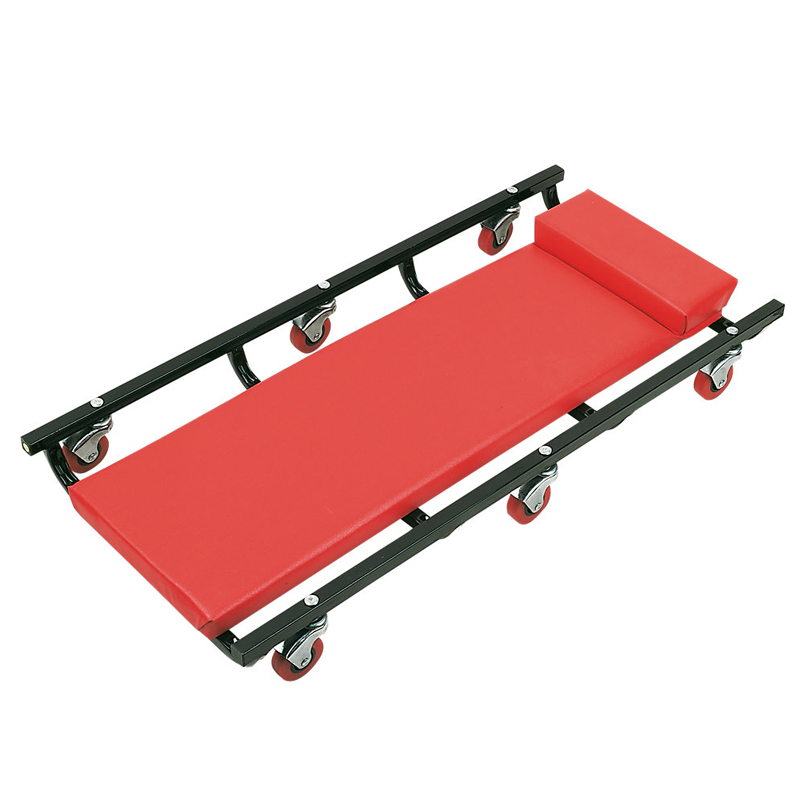 MECHANICS CREEPER SEAT Rolling Chair Repair Workshop Stool Garage Shop Cart Tray