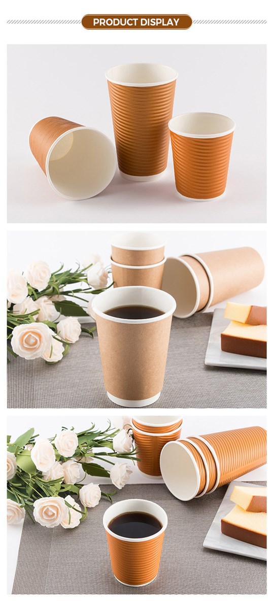 CHIYIN whole sale custom degradable ecofreindly paper cup logo 2oz22oz double wall coffee cup disposable with lid