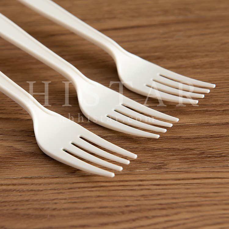 Wholesale biodegradable corn starch food forks for desserts and cakes