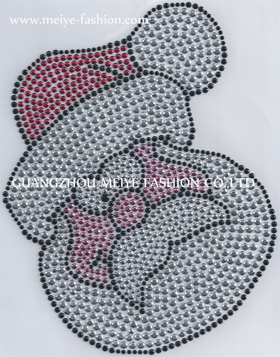 Rhinestone hot fix motif Rhinestone heat transfer Rhinestone iron on motif