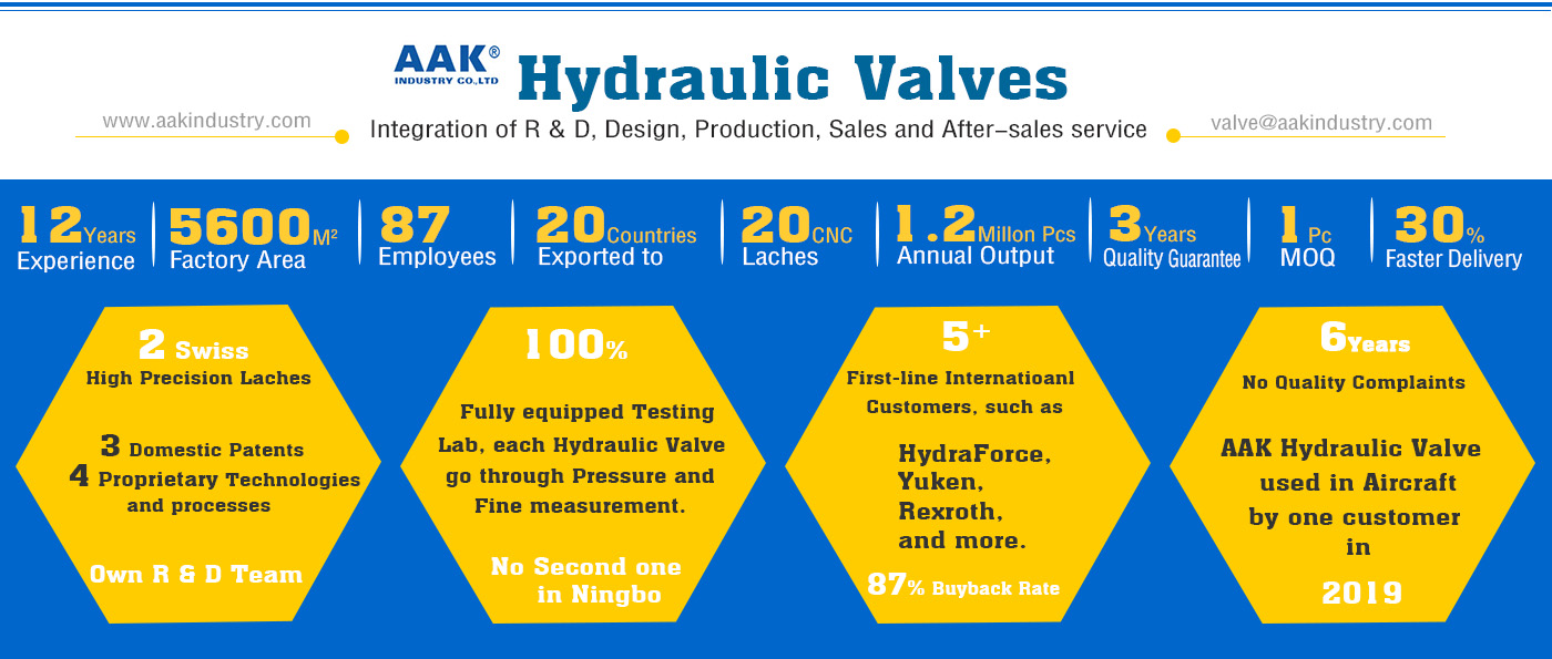 AAK Hydraulic Valve Has Unique Reverse Sealing Performance Customer in North Carolina Placed Another Order