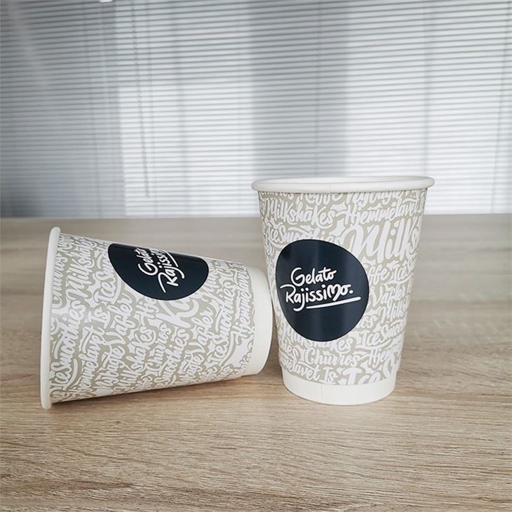 Disposable paper cup double wall coffee beverage cup