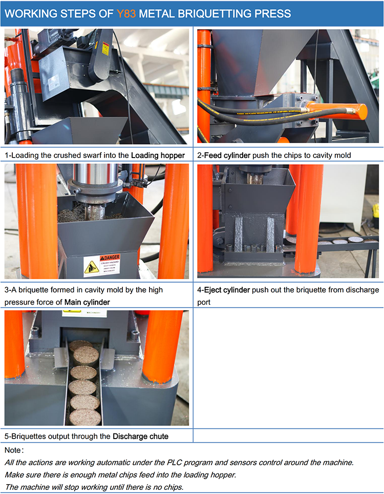 Y83250L Hydraulic Aluminum briquetting press machine for scrap metal shaving chips