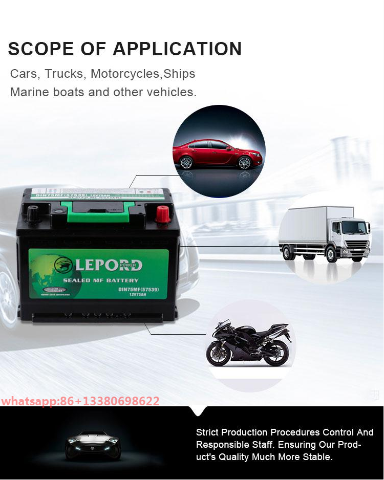 Top Selling Best Price LEPORD Lead Acid Car Battery