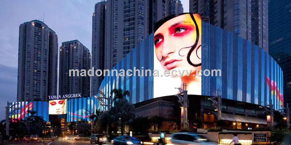 Manufacturer of largescreen LED video displays LED Media Facade Transparent video screen