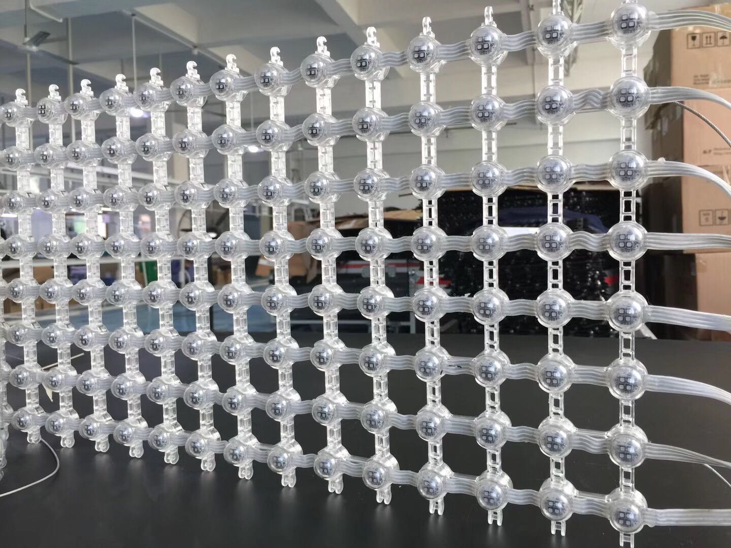 Media Facade Transparent Flex Net LED screen P56