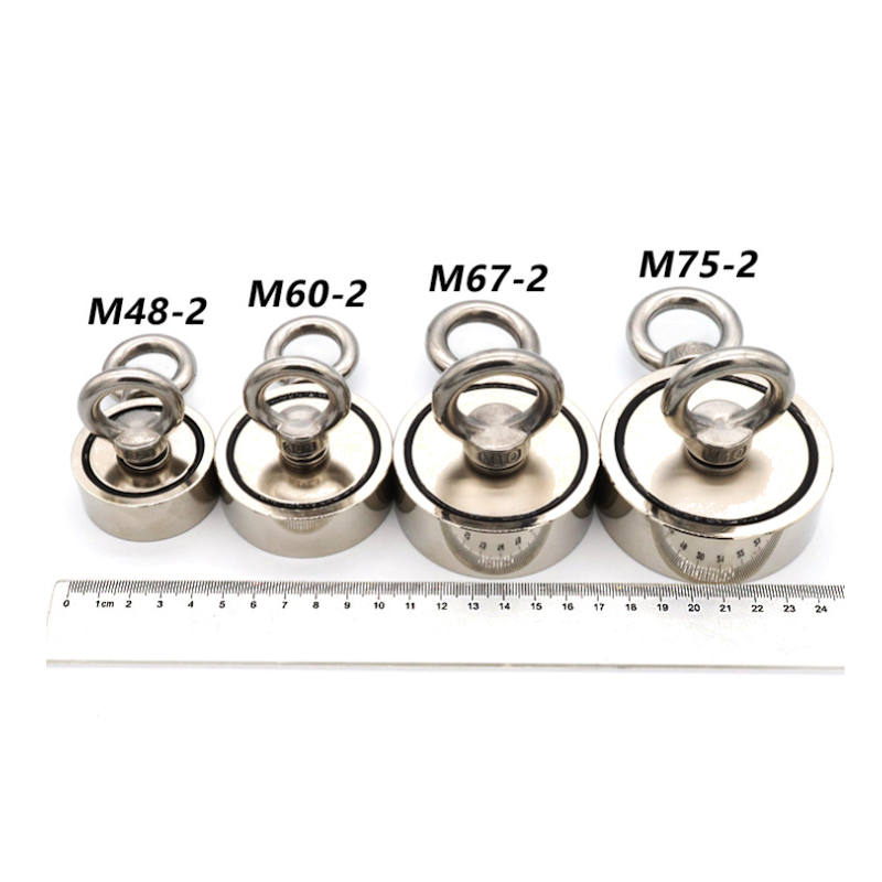 neodymium strong magnetic fishing deep sea doublesided doublering salvage magnet
