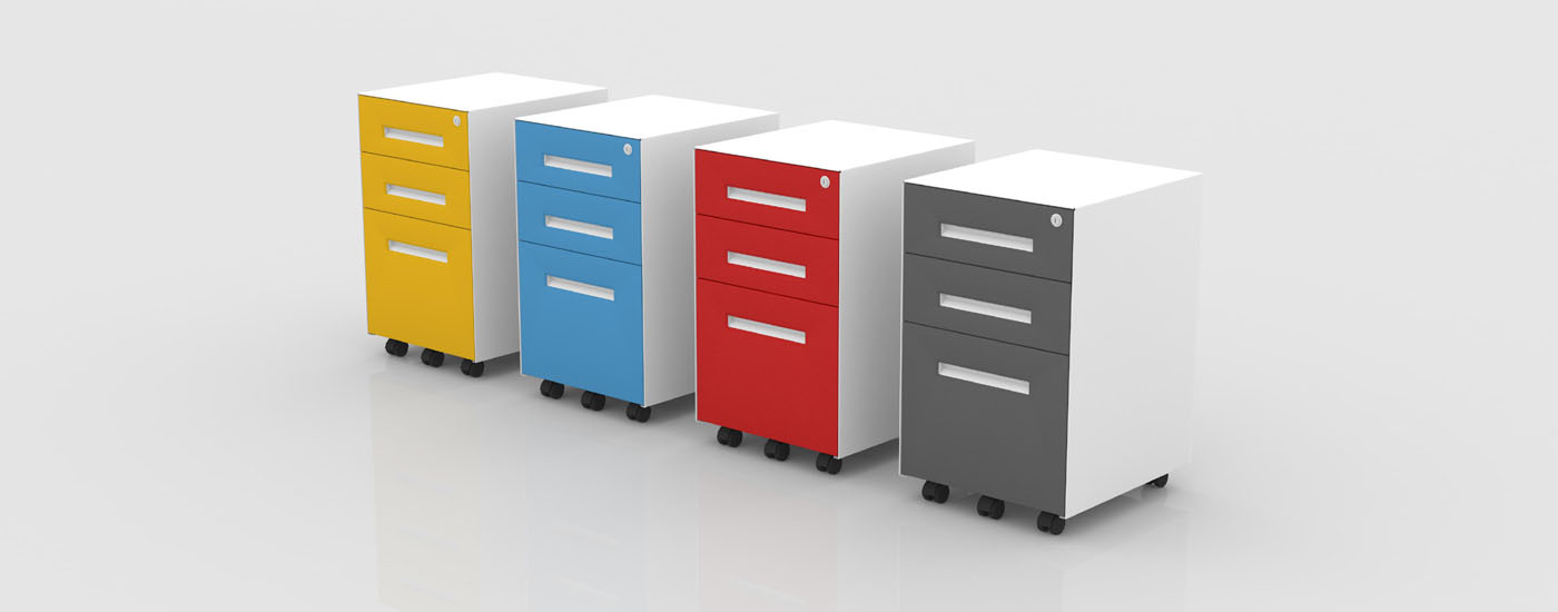 Office under Desk Movable File Cabinet Mobile Pedestals