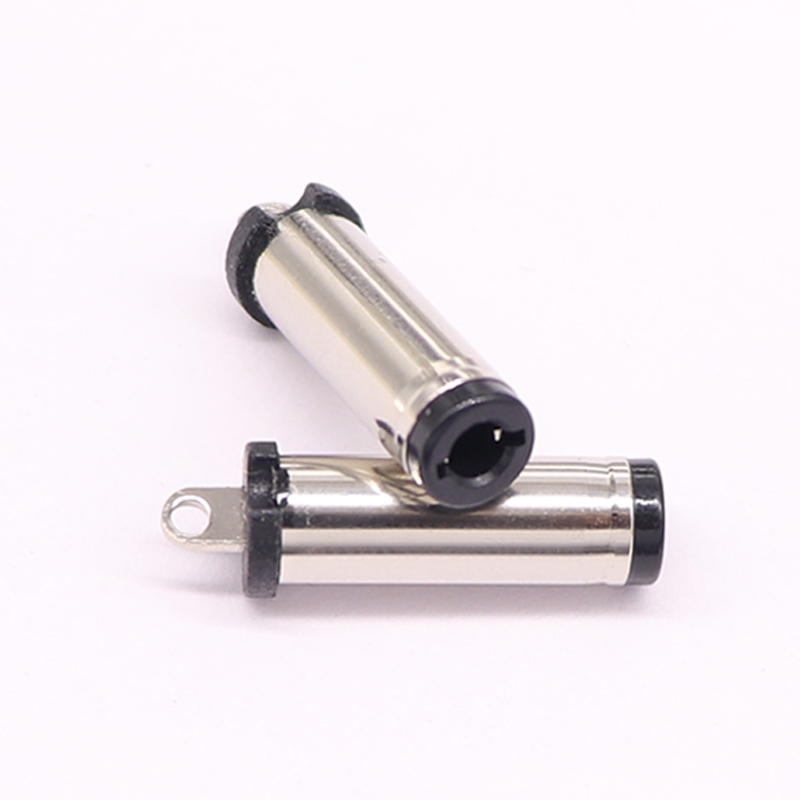 55mm21mm dc plug male power connector 205L copper nickel plated jack black plastic