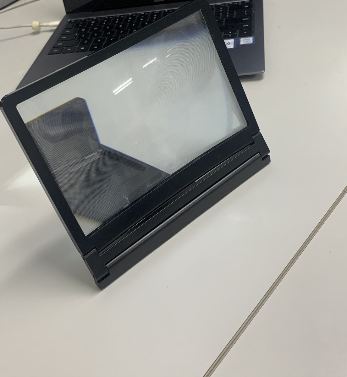 7 inch thin foldable 3d phone screen amplifier office family cinema stand 3d screen magnifier video amplifier