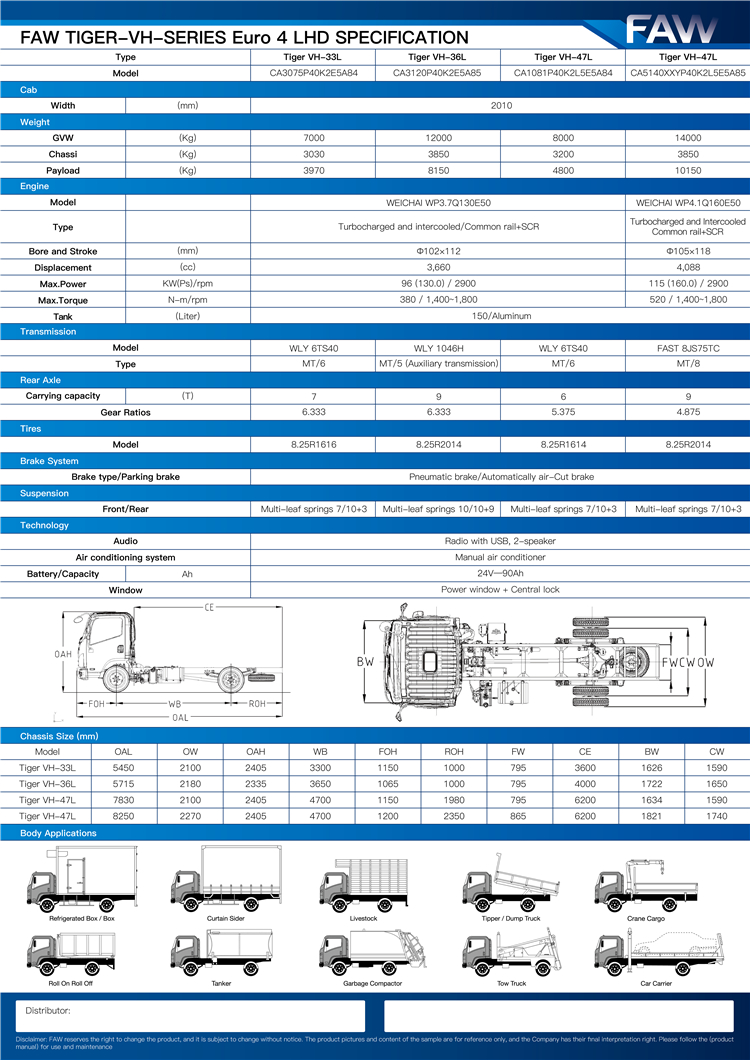 China FAW 3T light cargo truck rigid truck