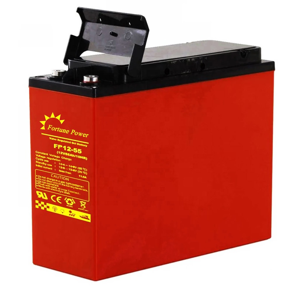 12V Long Life Gel Battery Front Access Terminal Battery 55ah