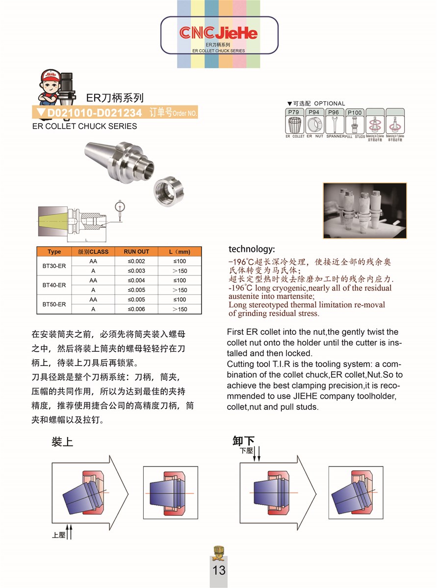 ER COLLET CHUCK SERIES HIGH PRECISION HIGH SPEED
