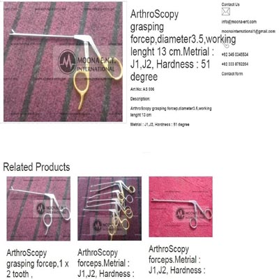 OrthoScopy grasping forcepdiameter35working lenght 13 cm