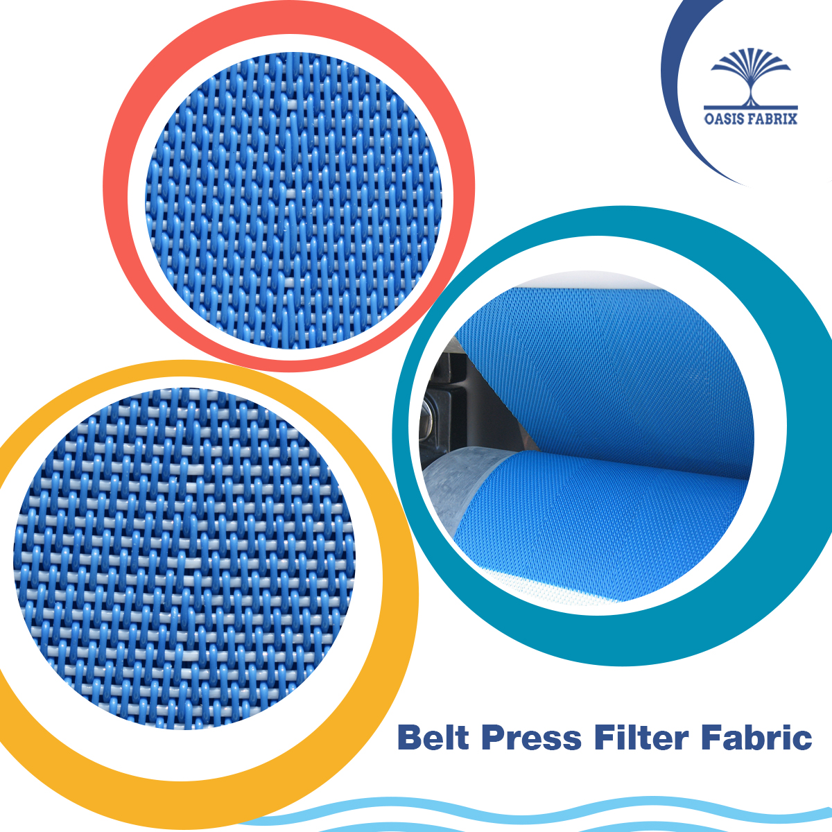 Belt press filter fabrics Sludge dewatering belts